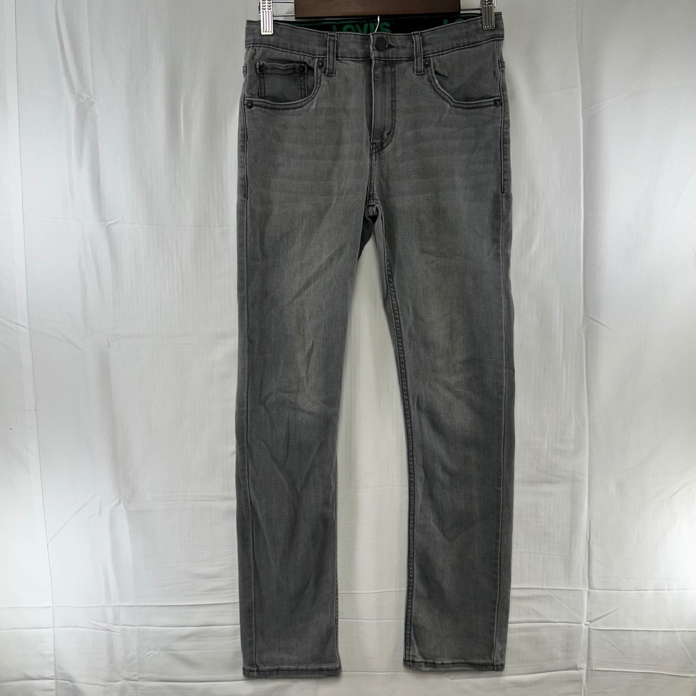 Levi's 511 Slim Fit Jeans Boys 16 Reg 28x30 Grey Stretch Denim